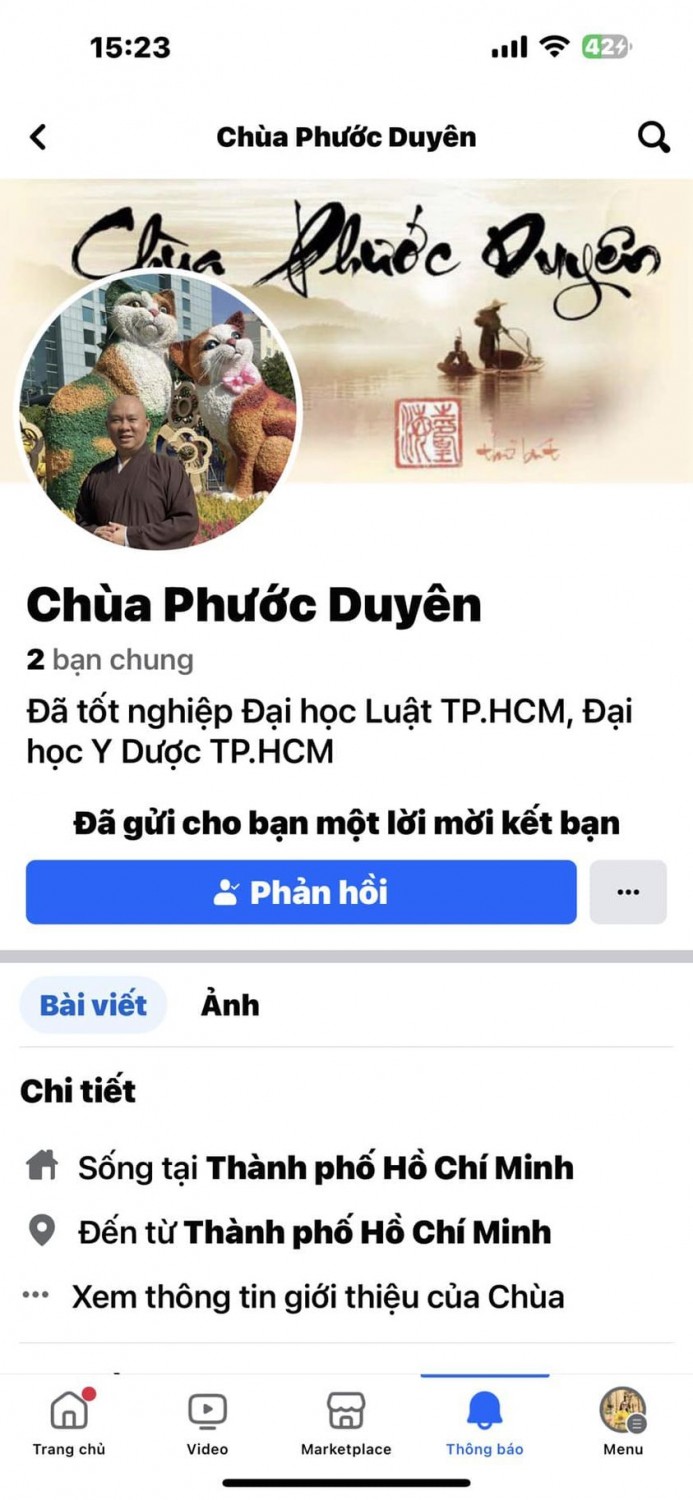 Cảnh báo mạo danh chùa Phước Duyên